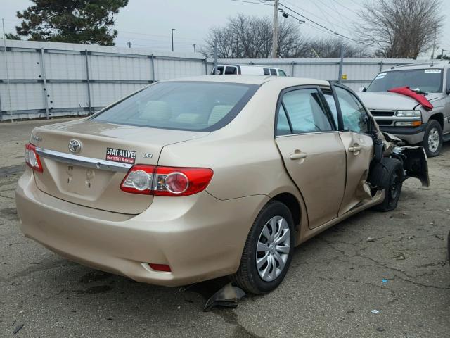 5YFBU4EE2DP156724 - 2013 TOYOTA COROLLA BA GOLD photo 4