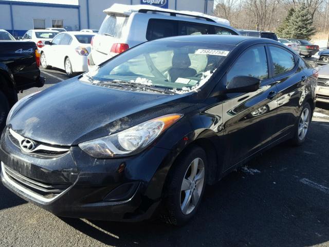 KMHDH4AE1BU089323 - 2011 HYUNDAI ELANTRA GL BLACK photo 2