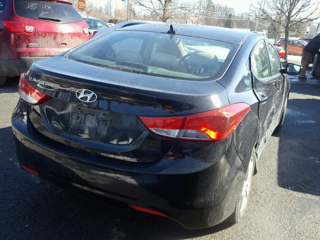 KMHDH4AE1BU089323 - 2011 HYUNDAI ELANTRA GL BLACK photo 4