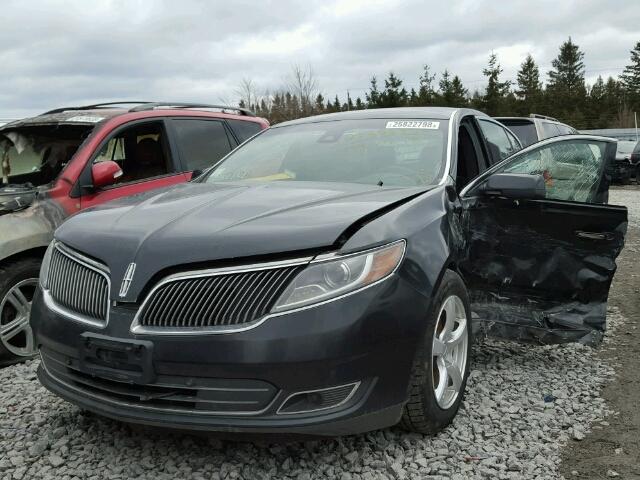 1LNHL9EK4DG600568 - 2013 LINCOLN MKS BLACK photo 2