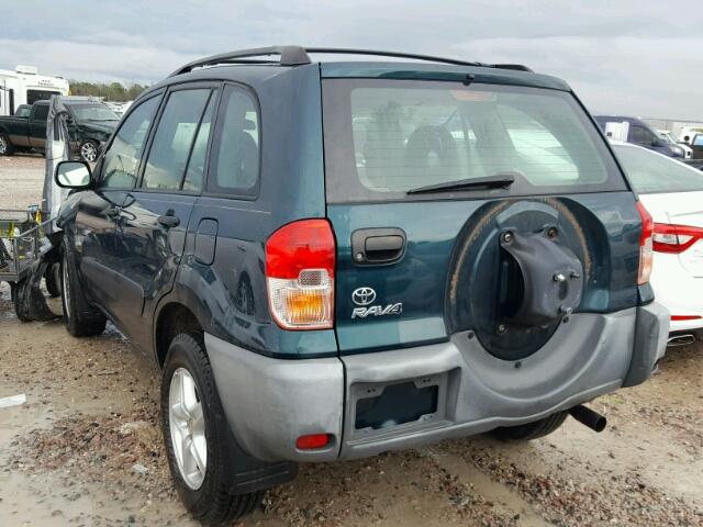 JTEGH20VX10030392 - 2001 TOYOTA RAV4 GREEN photo 3