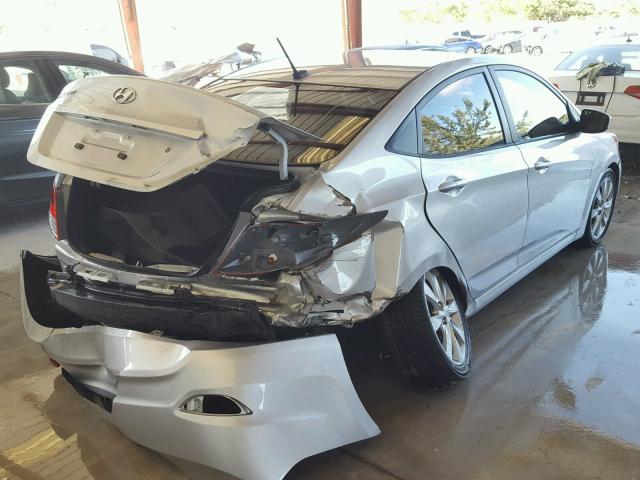 KMHCU4AE5EU595443 - 2014 HYUNDAI ACCENT GLS SILVER photo 4