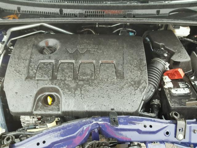 2T1BURHE0EC176089 - 2014 TOYOTA COROLLA L BLUE photo 7