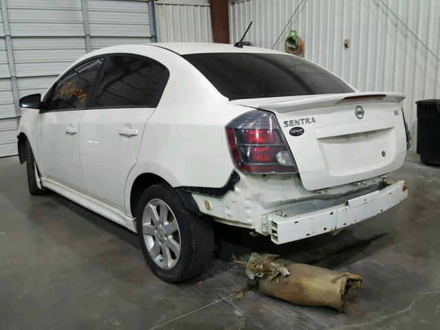 3N1AB6AP9AL629938 - 2010 NISSAN SENTRA 2.0 WHITE photo 3