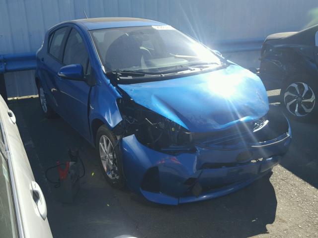 JTDKDTB39D1040230 - 2013 TOYOTA PRIUS C BLUE photo 1