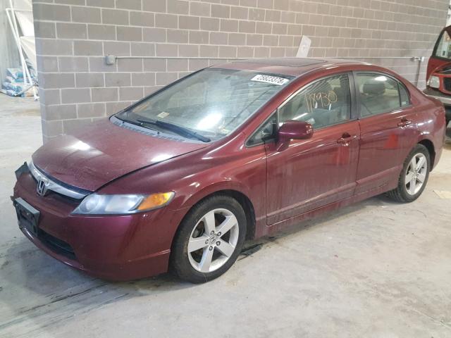 1HGFA16887L076568 - 2007 HONDA CIVIC EX MAROON photo 2