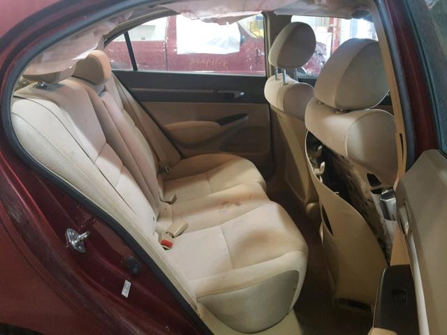 1HGFA16887L076568 - 2007 HONDA CIVIC EX მუქწითელი ფოტო 6