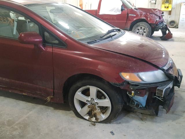 1HGFA16887L076568 - 2007 HONDA CIVIC EX MAROON photo 9