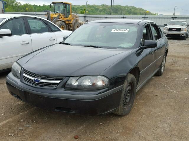 2G1WF52E049128161 - 2004 CHEVROLET IMPALA BLACK photo 2