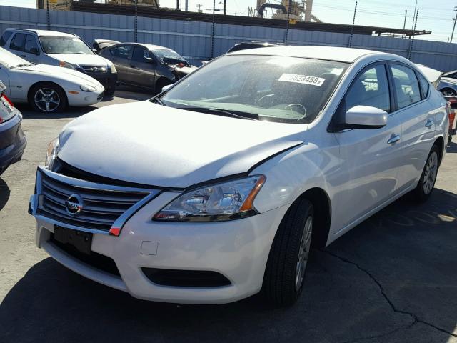 3N1AB7AP1DL791377 - 2013 NISSAN SENTRA S WHITE photo 2