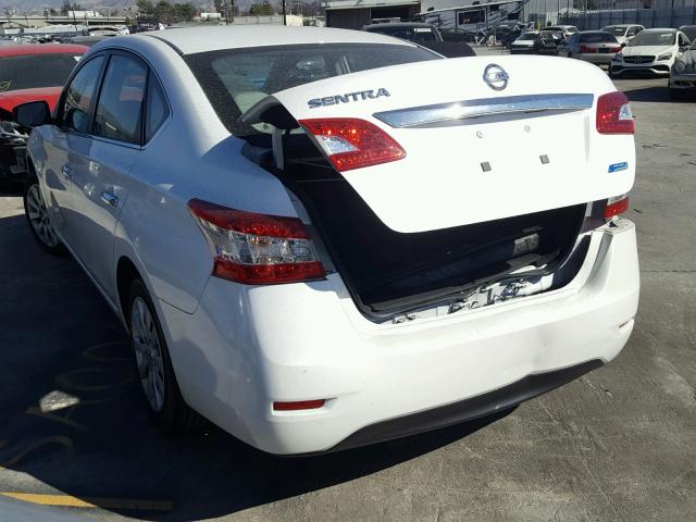 3N1AB7AP1DL791377 - 2013 NISSAN SENTRA S WHITE photo 3