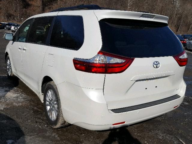 5TDYZ3DC9HS850233 - 2017 TOYOTA SIENNA XLE WHITE photo 3