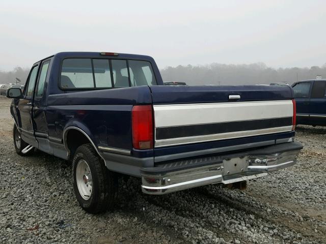 1FTEX15N4RKA40563 - 1994 FORD F150 BLUE photo 3