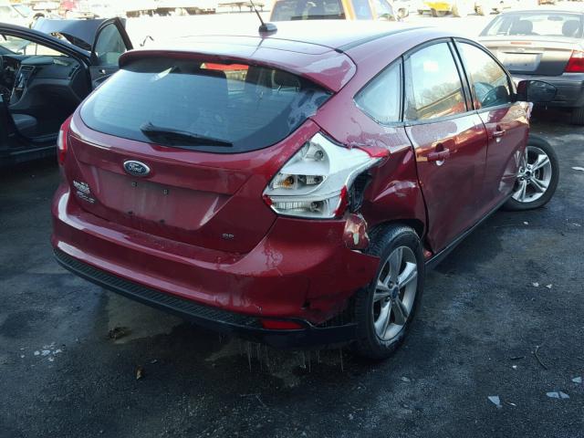 1FAHP3K23CL227335 - 2012 FORD FOCUS SE BURGUNDY photo 4