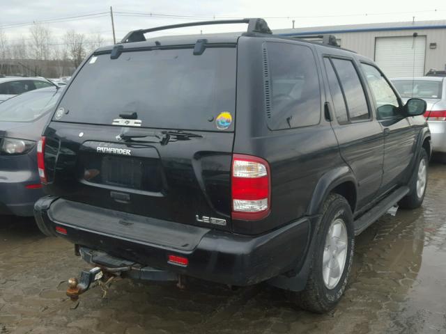 JN8DR07Y11W531441 - 2001 NISSAN PATHFINDER BLACK photo 4