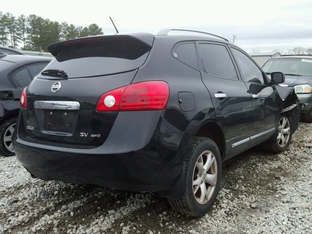 JN8AS5MV6BW670299 - 2011 NISSAN ROGUE S BLACK photo 4