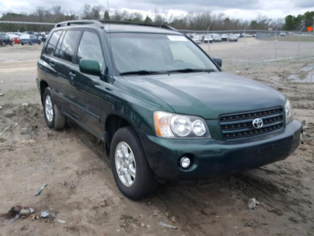 JTEHF21A320066450 - 2002 TOYOTA HIGHLANDER GREEN photo 1