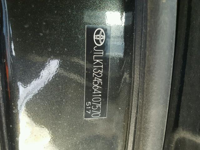 JTLKT324564107570 - 2006 TOYOTA SCION XB შავი ფოტო 10