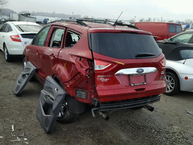 1FMCU9HX7DUC22682 - 2013 FORD ESCAPE SEL RED photo 3