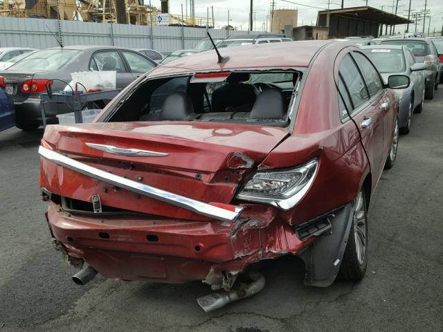 1C3CCBCG6DN507751 - 2013 CHRYSLER 200 LIMITE RED photo 4