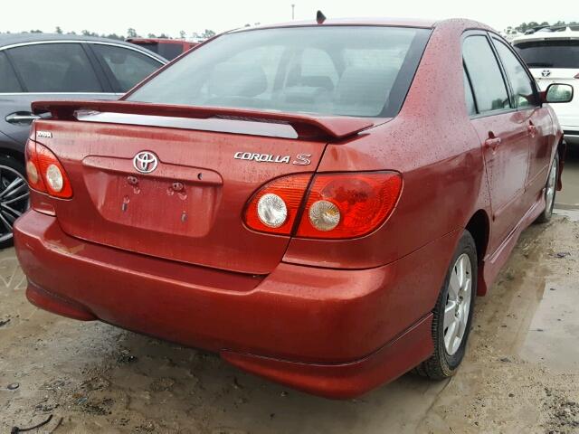 1NXBR30E96Z652592 - 2006 TOYOTA COROLLA CE RED photo 4