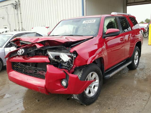 JTEZU5JR0G5113641 - 2016 TOYOTA 4RUNNER SR RED photo 2