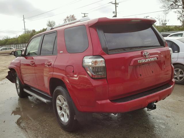 JTEZU5JR0G5113641 - 2016 TOYOTA 4RUNNER SR RED photo 3