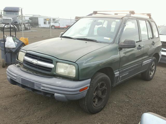 2CNBE13C2X6912423 - 1999 CHEVROLET TRACKER GREEN photo 2