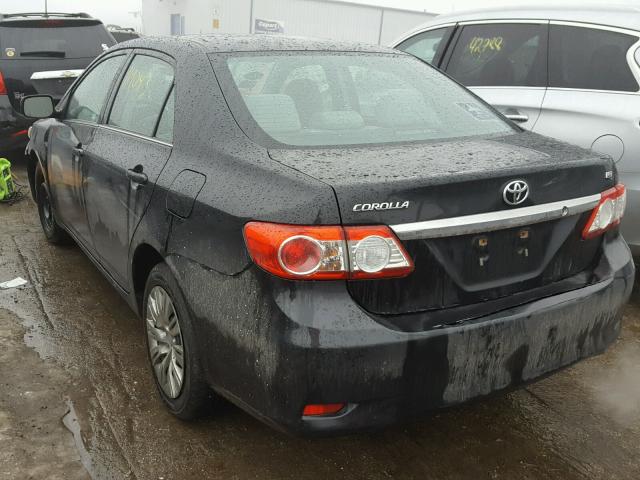 5YFBU4EE3DP139978 - 2013 TOYOTA COROLLA BA BLACK photo 3