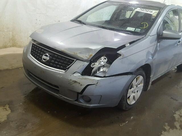 3N1AB61E18L672629 - 2008 NISSAN SENTRA 2.0 GRAY photo 9