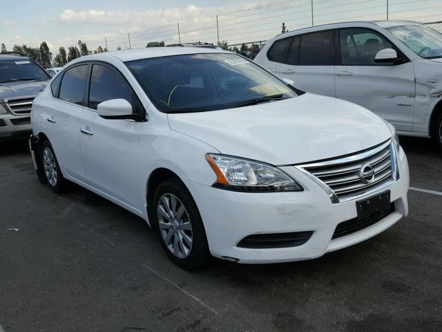 3N1AB7APXFY290915 - 2015 NISSAN SENTRA S WHITE photo 1