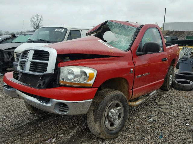 3D7KS26C26G194637 - 2006 DODGE RAM 2500 S RED photo 2