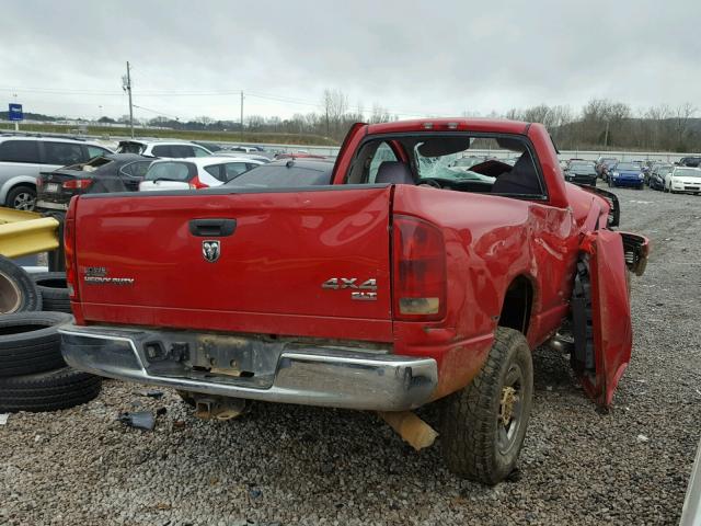 3D7KS26C26G194637 - 2006 DODGE RAM 2500 S RED photo 4