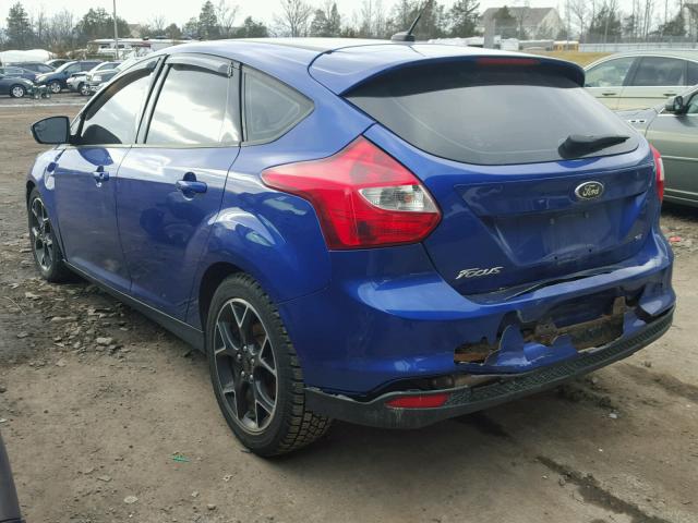 1FADP3K27DL274335 - 2013 FORD FOCUS SE BLUE photo 3