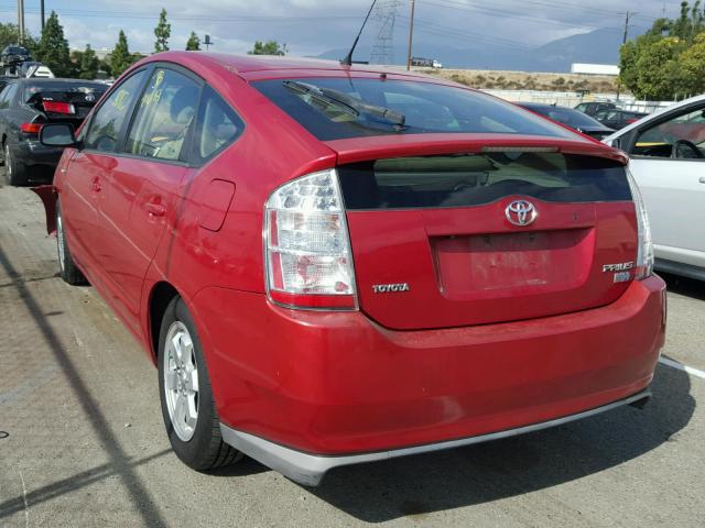 JTDKB20UX77690617 - 2007 TOYOTA PRIUS RED photo 3