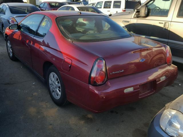2G1WW12E559196031 - 2005 CHEVROLET MONTE CARL 红色 照片 3
