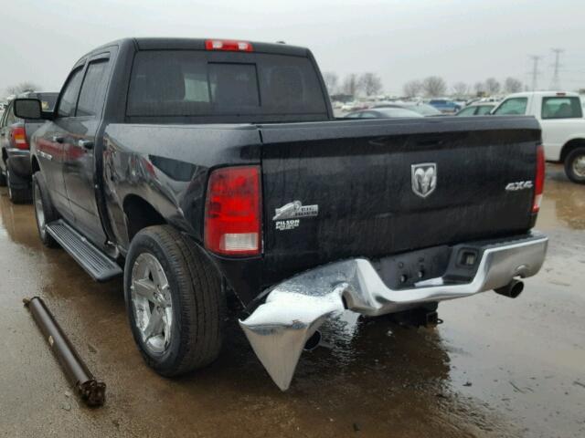 1C6RD7LT4CS285800 - 2012 DODGE RAM 1500 S BLACK photo 3