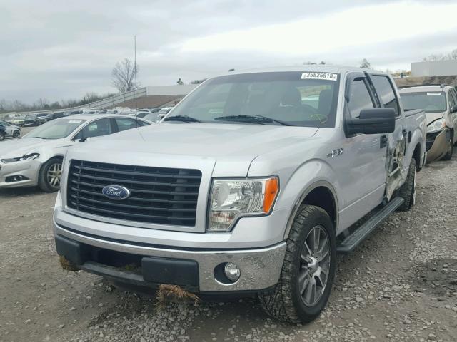 1FTFW1EF5EFC14904 - 2014 FORD F150 SUPER SILVER photo 2