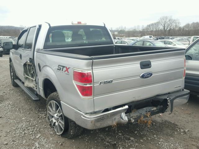 1FTFW1EF5EFC14904 - 2014 FORD F150 SUPER SILVER photo 3