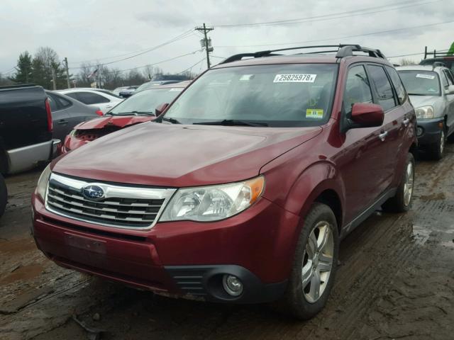 JF2SH64669H747380 - 2009 SUBARU FORESTER 2 RED photo 2