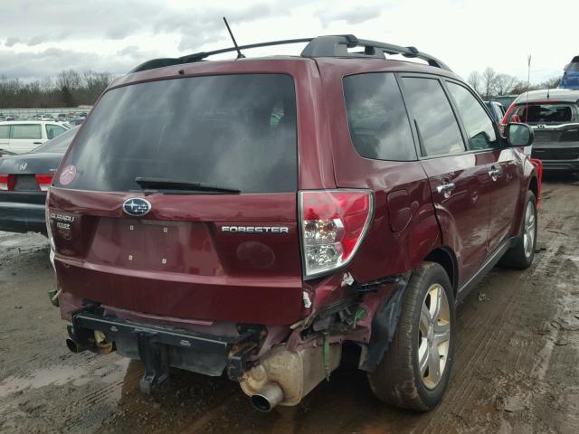 JF2SH64669H747380 - 2009 SUBARU FORESTER 2 RED photo 4