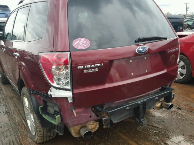 JF2SH64669H747380 - 2009 SUBARU FORESTER 2 RED photo 9