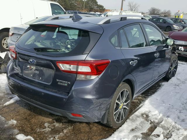 4S3GTAU65H3737652 - 2017 SUBARU IMPREZA LI BLUE photo 4