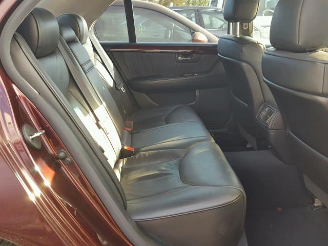 JTHBN30F220062078 - 2002 LEXUS LS 430 BURGUNDY photo 6