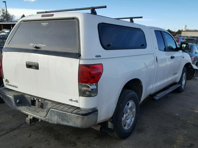 5TFBV54157X026959 - 2007 TOYOTA TUNDRA DOU WHITE photo 4