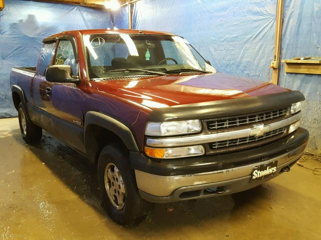 1GCEK19T1YE147994 - 2000 CHEVROLET SILVERADO MAROON photo 1