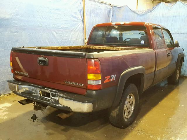 1GCEK19T1YE147994 - 2000 CHEVROLET SILVERADO MAROON photo 4