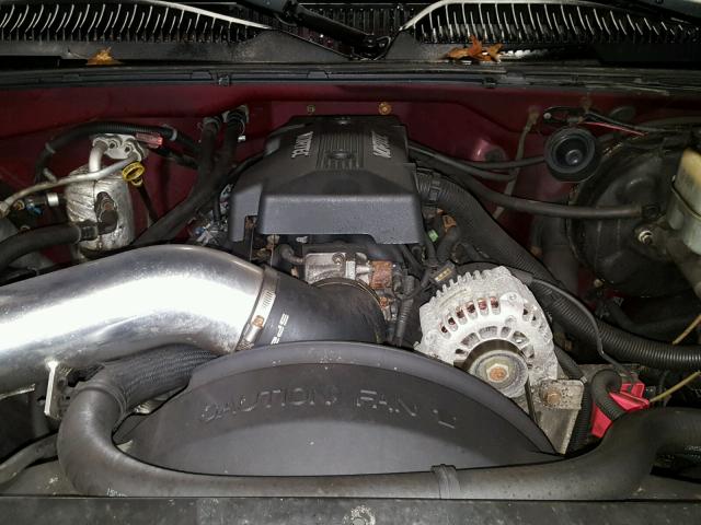 1GCEK19T1YE147994 - 2000 CHEVROLET SILVERADO MAROON photo 7