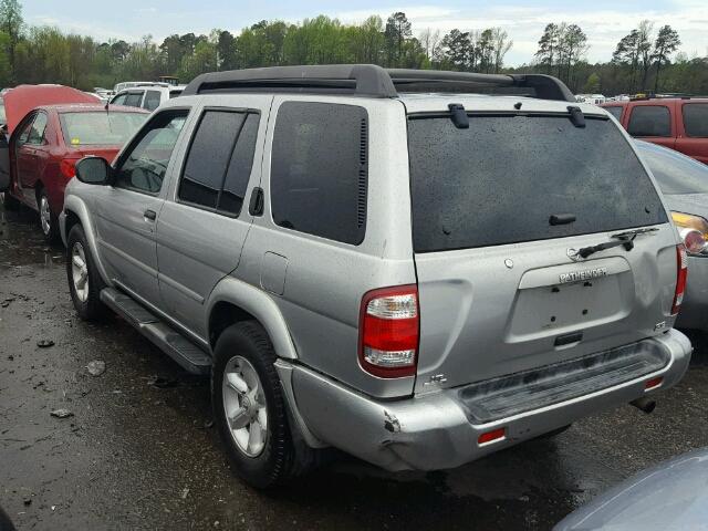 JN8DR09X03W704664 - 2003 NISSAN PATHFINDER SILVER photo 3