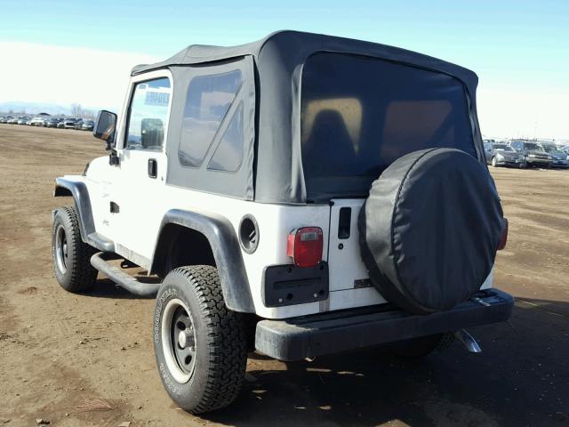 1J4FY19S0WP710670 - 1998 JEEP WRANGLER / WHITE photo 3